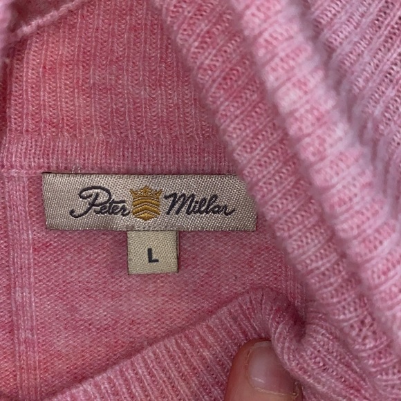 Peter Millar Cashmere wide rib detail Sweater sz Large - Picture 3 of 9